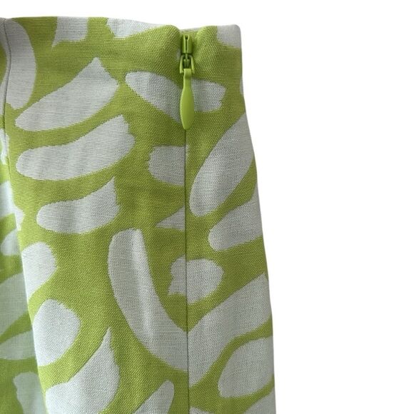 NWT SKFK Ilazki Green White Print Side Zip Mini Skirt EU 38 | US 6 Reg. $99 - Picture 6 of 11